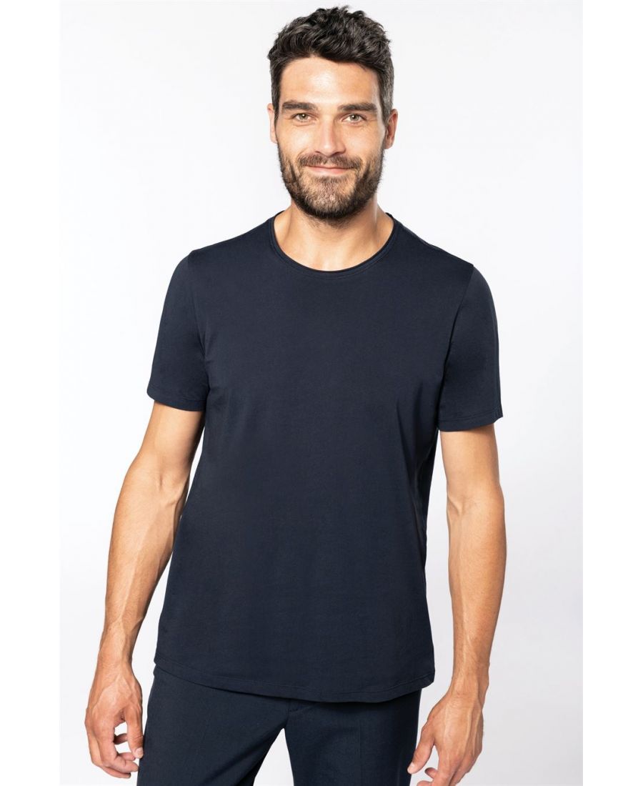 Tee shirt sport chic homme à manches courtes noir, gris chiné et